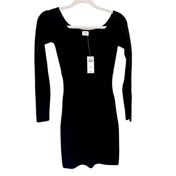 NWT Abercrombie Off-The-Shoulder Corset Mini Dress Black Size Small Tall - Picture 11 of 13